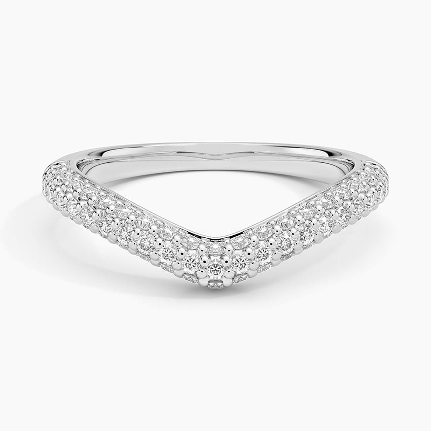 0.47CTW Lab Grown Diamond Curved Wedding Band