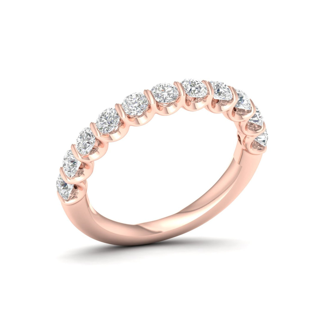 1 CTW Scalloped Channel Set Lab Grown Diamond Anniversary Band