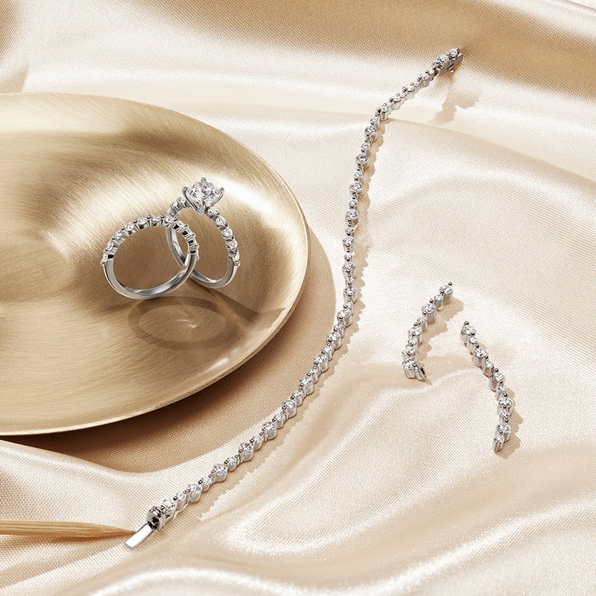 0.30 CTW Half Eternity Lab Grown Diamond 14k Gold Stacking Band