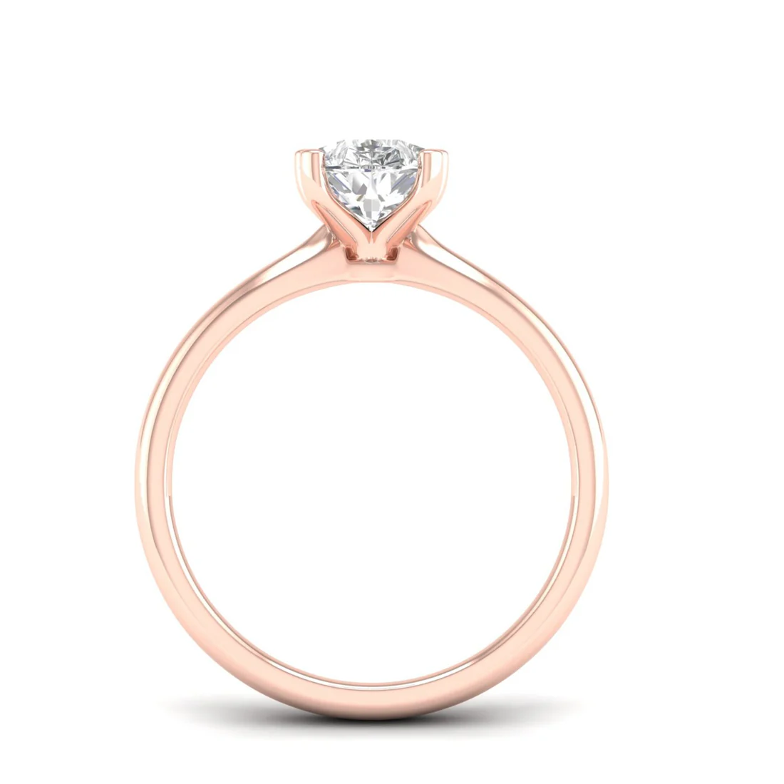 1.50 CTE Pear Cut Lab Grown Diamond Solitaire Ring
