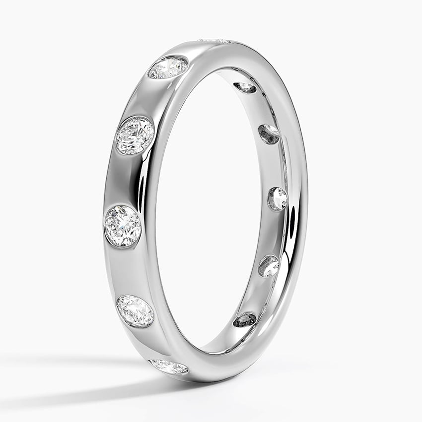 0.77CTW Lab Grown Diamond Flush Setting Wedding Band
