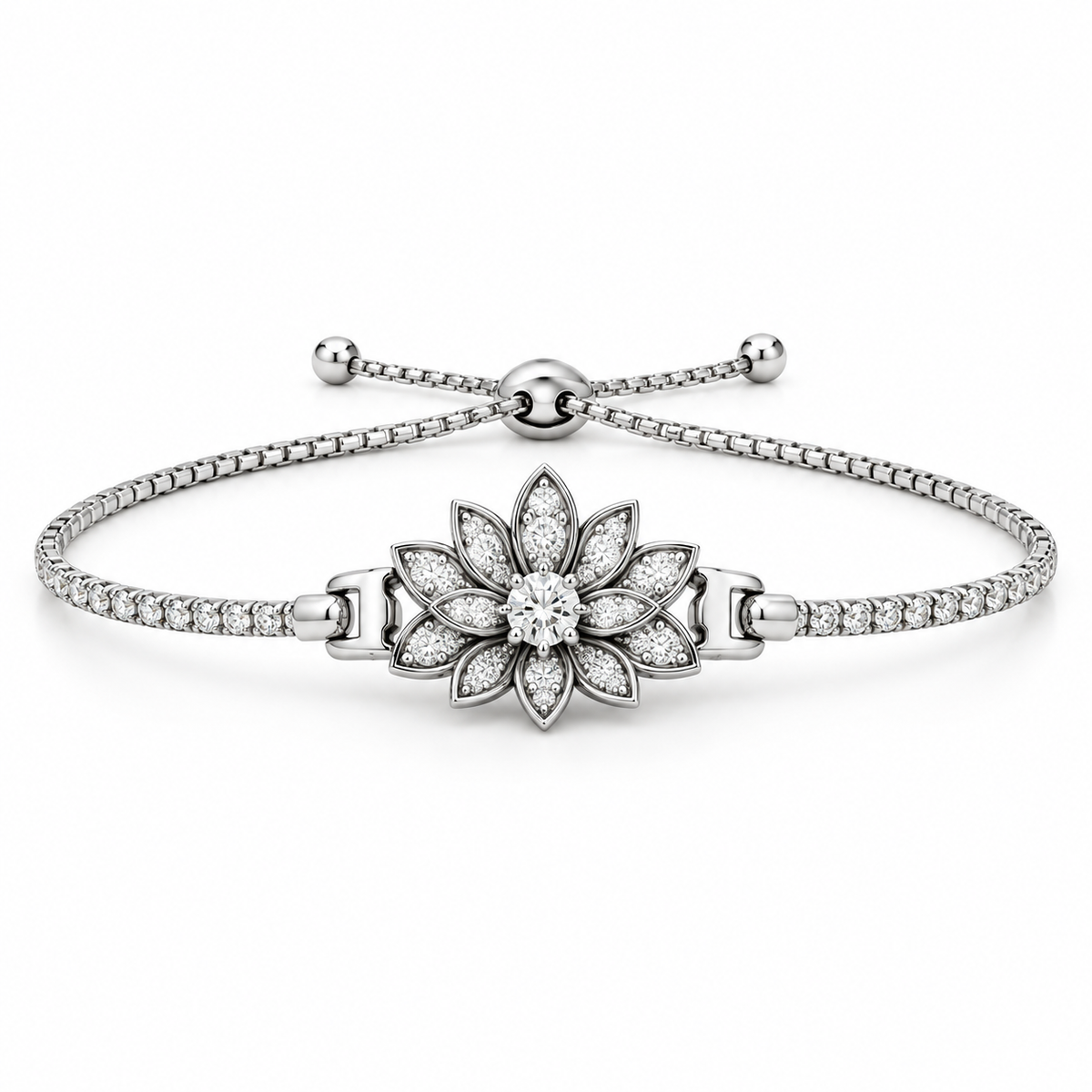 Lotus Bloom Clasp Bracelet design rendering