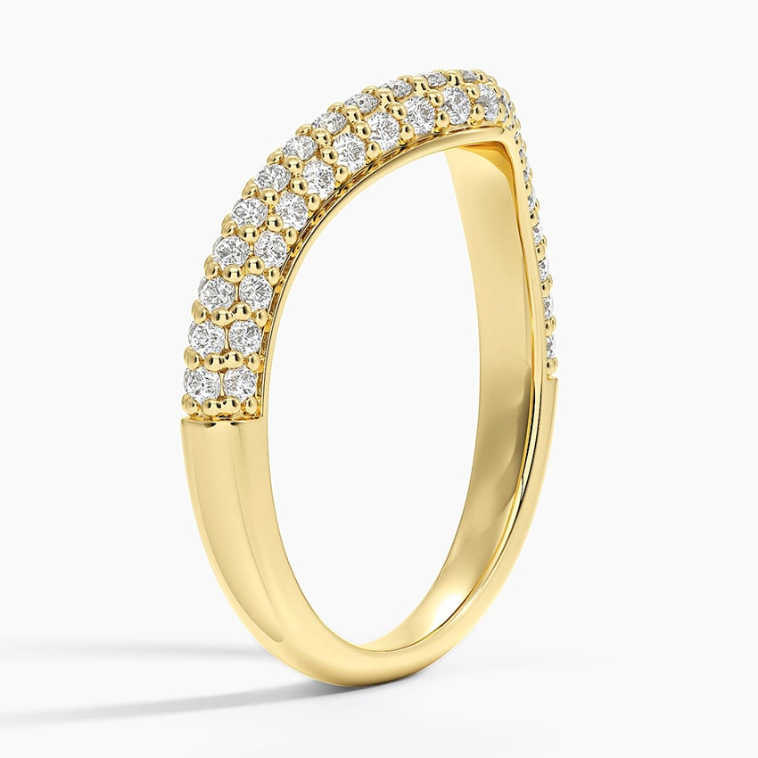 0.47CTW Lab Grown Diamond Curved Wedding Band
