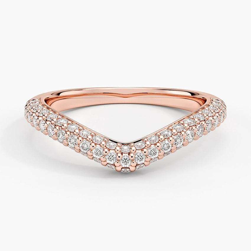 0.47CTW Lab Grown Diamond Curved Wedding Band