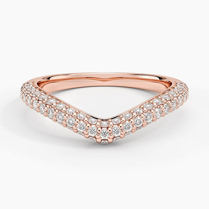 0.47CTW Lab Grown Diamond Curved Wedding Band