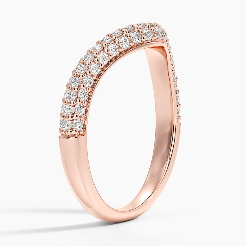 0.47CTW Lab Grown Diamond Curved Wedding Band