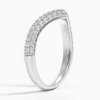 0.47CTW Lab Grown Diamond Curved Wedding Band