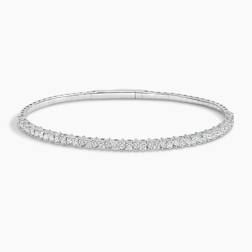 1CTW 7 inch Lab Grown Diamond Push Button Tennis Bracelet