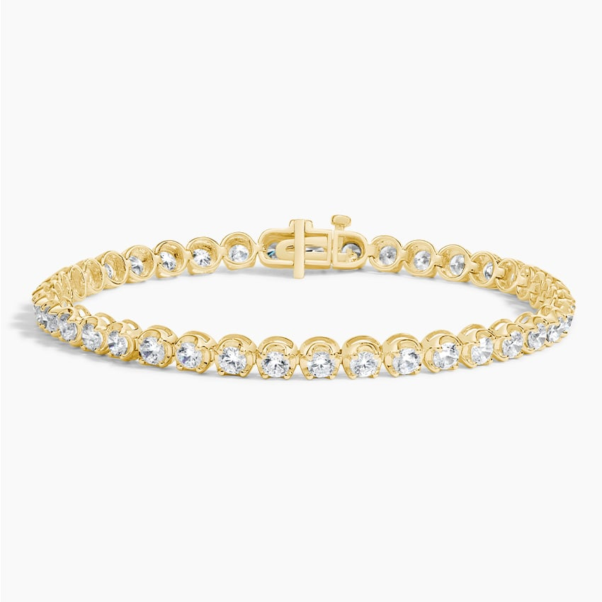 4CTW 6.5 inch Certified Lab Grown Diamond Tennis Bracelet in Gold