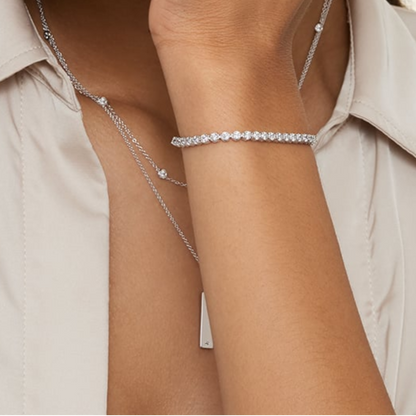 4CTW 6.5 inch Certified Lab Grown Diamond Tennis Bracelet in Gold