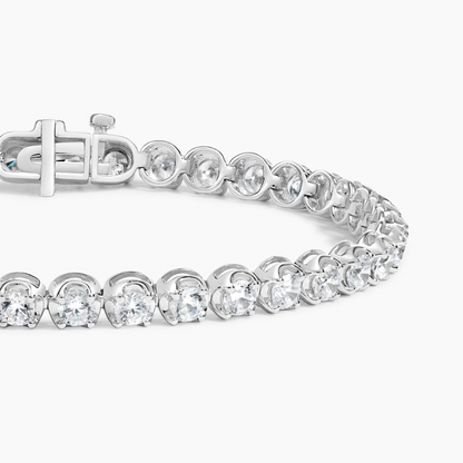 4CTW 6.5 inch Certified Lab Grown Diamond Tennis Bracelet in Gold