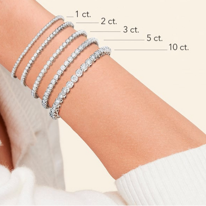 4CTW 6.5 inch Certified Lab Grown Diamond Tennis Bracelet in Gold