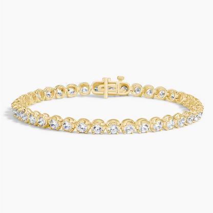 4CTW 6.5 inch Certified Lab Grown Diamond Tennis Bracelet in Gold