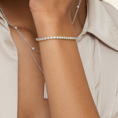 4CTW 6.5 inch Certified Lab Grown Diamond Tennis Bracelet in Gold