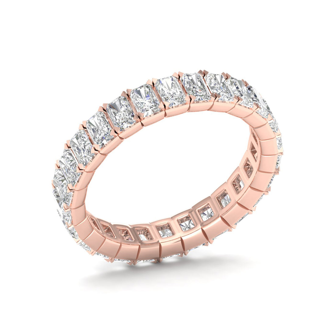 3 CTW Emerald Diamond Eternity Lab Grown Diamond Wedding Band