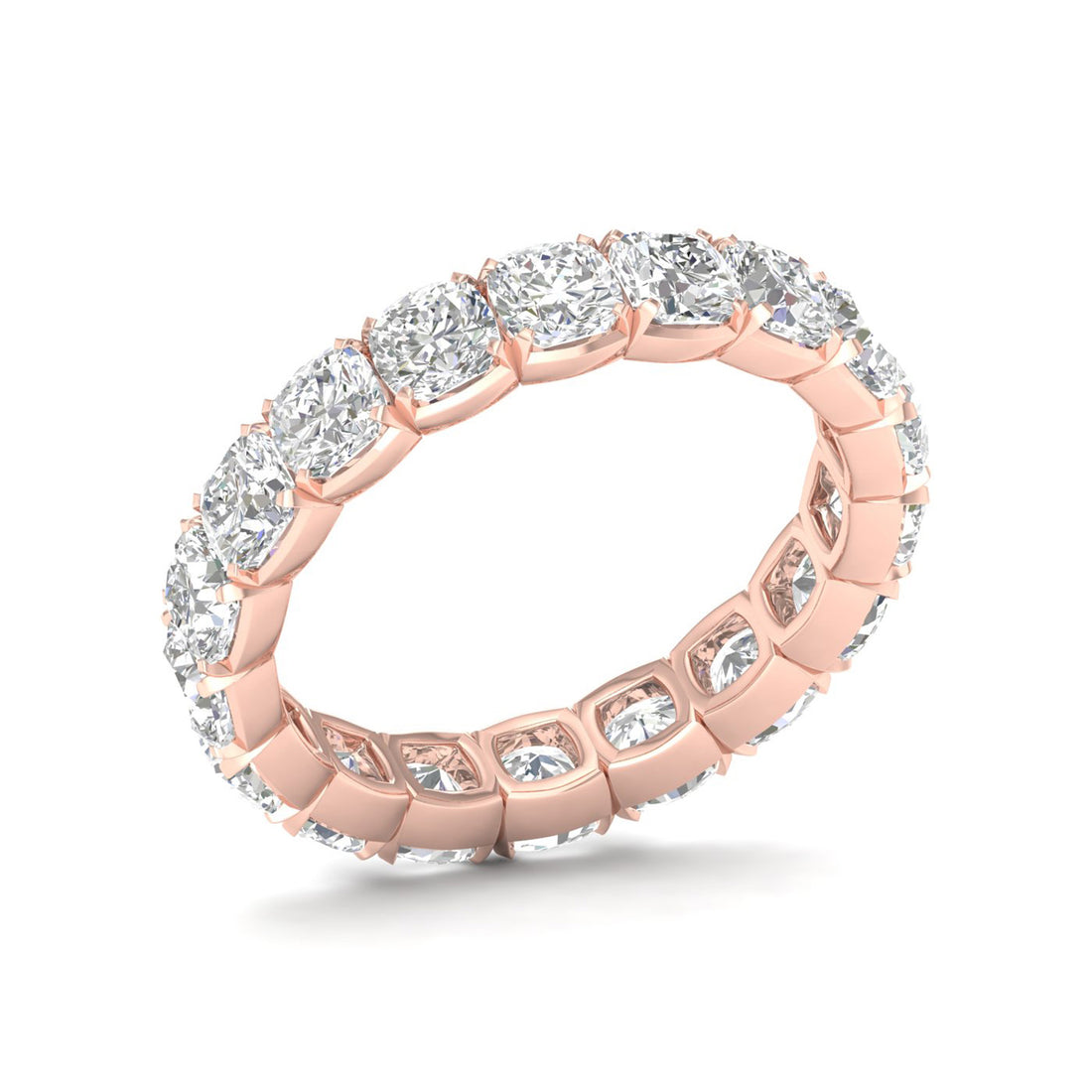 4 CTW Cushion Eternity Lab Grown Diamond Wedding Band