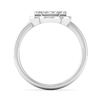 0.12Ctw Lab Grown Diamond Leaf Clover Ring