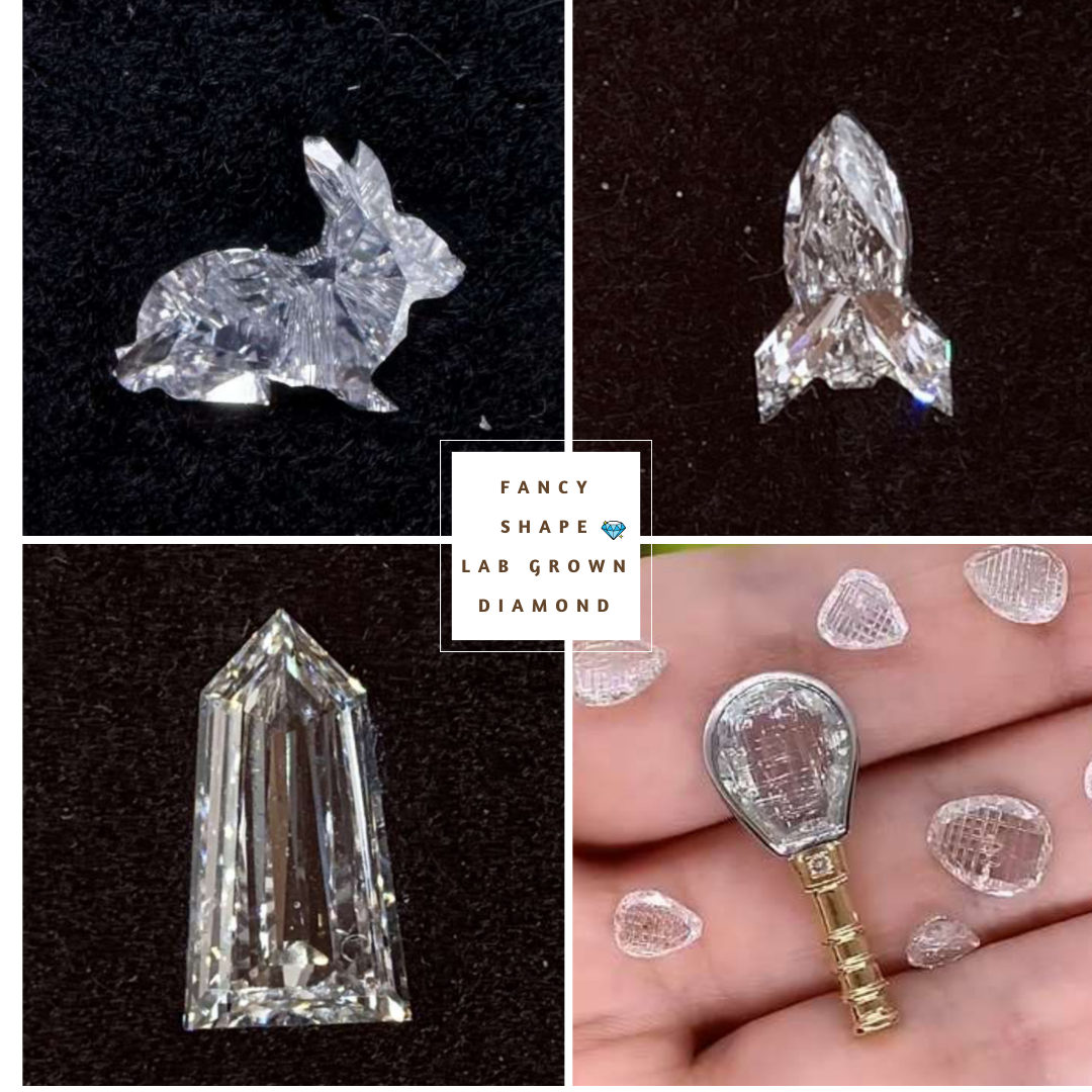keystone Fancy Shape Cut Loose Lab Grown Diamond