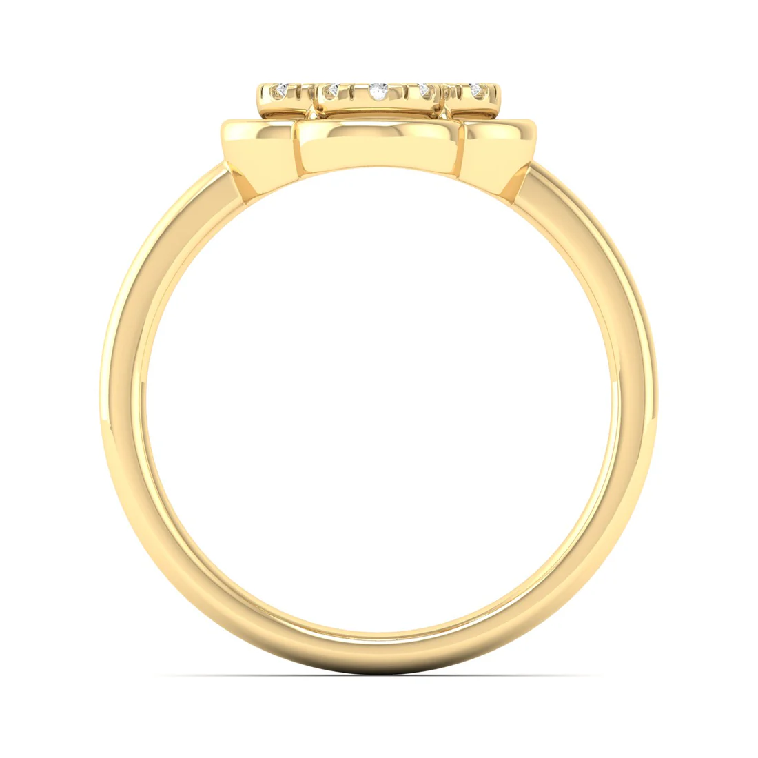 0.12Ctw Lab Grown Diamond Leaf Clover Ring