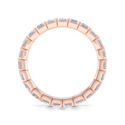 4 CTW Emerald Eternity Lab Grown Diamond Wedding Band