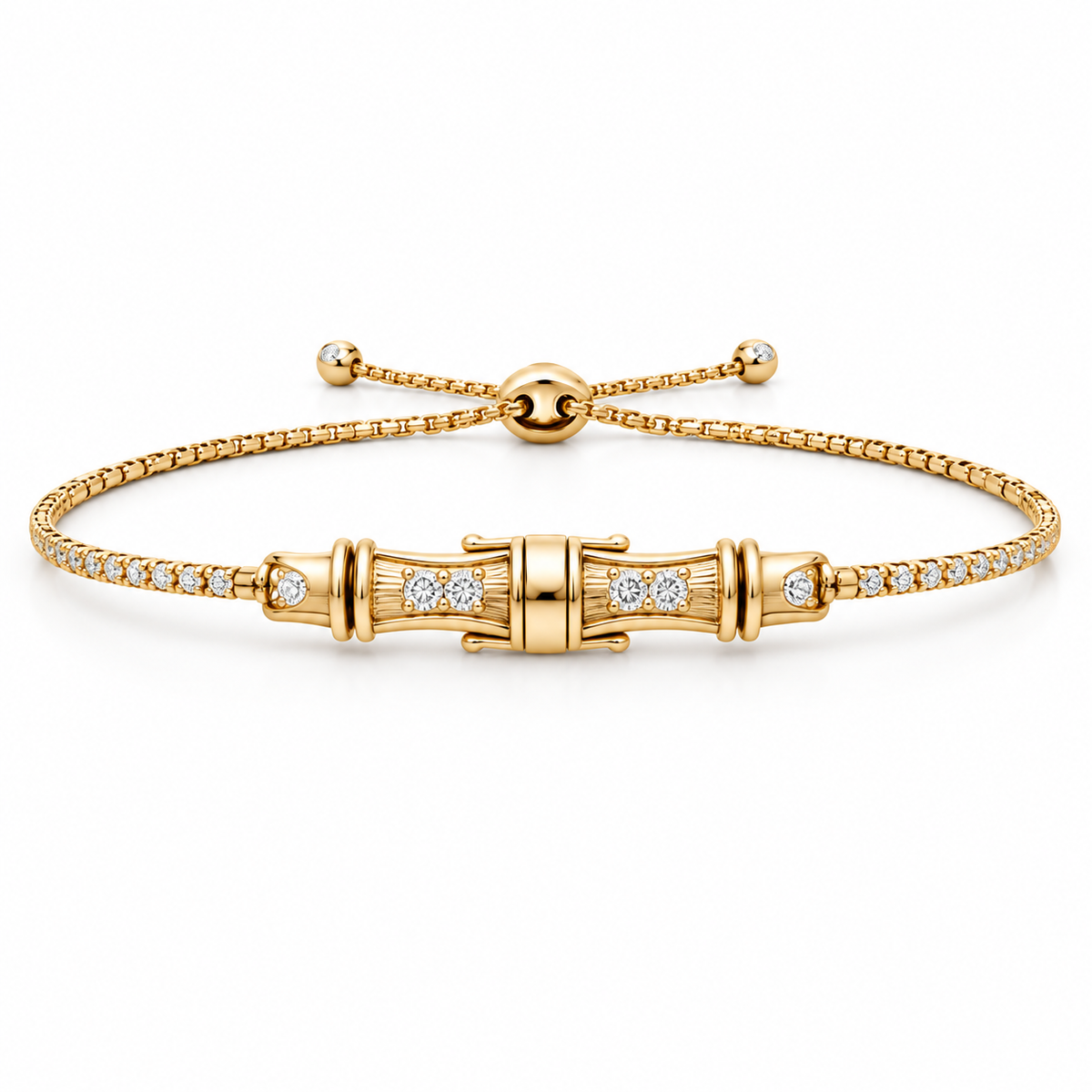 Bamboo Segment Lock Bracelet design rendering