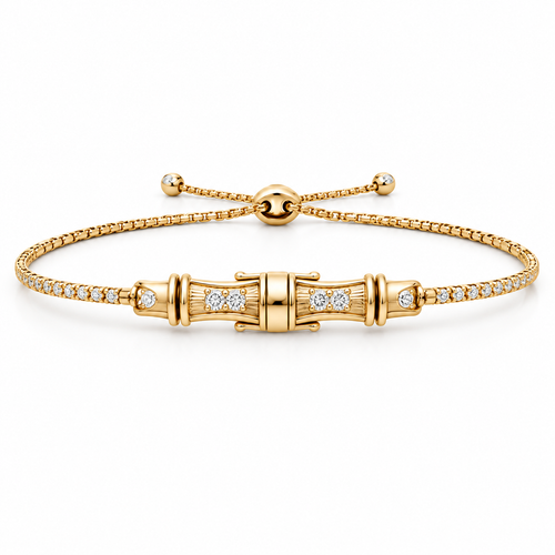 Bamboo Segment Lock Bracelet design rendering