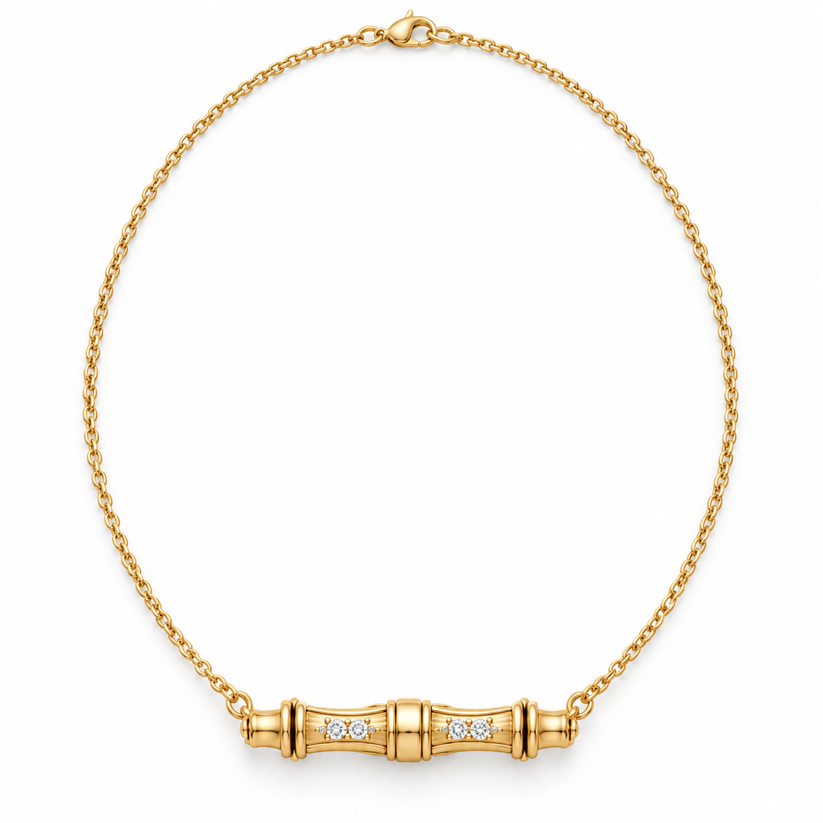 Bamboo Segment Necklace design rendering