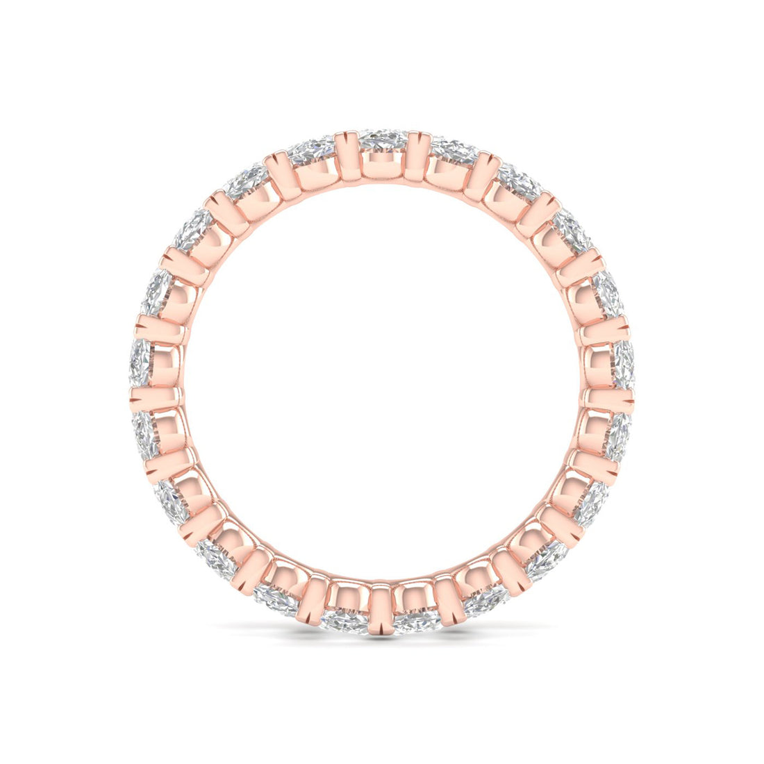 3 CTW Oval Diamond Eternity Lab Grown Diamond Wedding Band