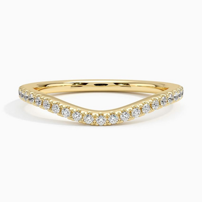 0.17CTW Round Cut Lab Grown Diamond White Gold Wedding Band