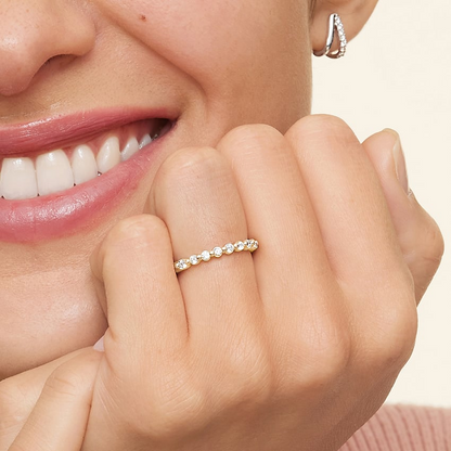 0.30 CTW Half Eternity Lab Grown Diamond 14k Gold Stacking Band