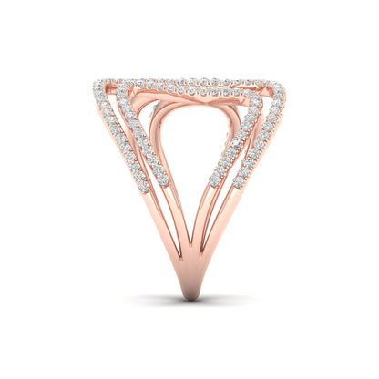 0.40Ctw Round  Lab Grown Diamond Cocktail Ring Band