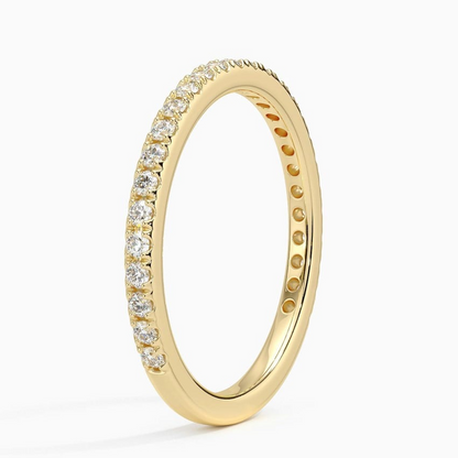 Classic 0.29CTW Round Cut White Gold Wedding Band For Women