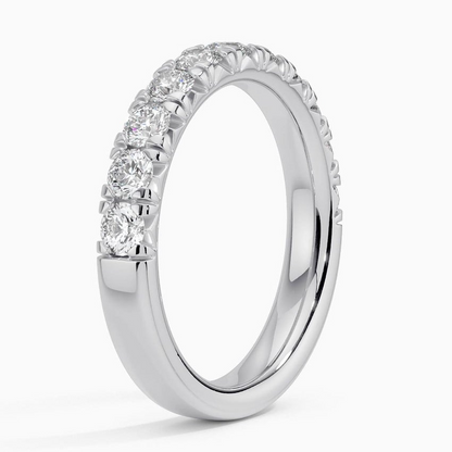 0.91 CTW Half Coverage Lab Grown Diamond Women's 18k Wedding Band