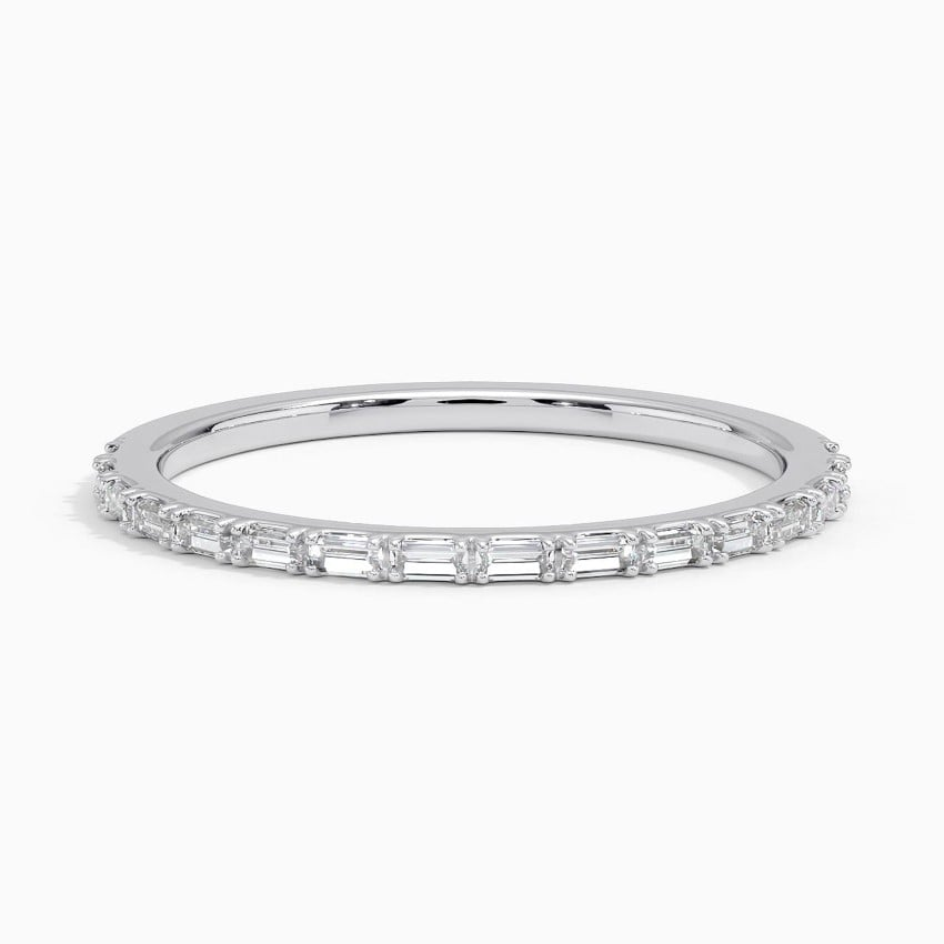 0.16CTW Baguette Cut Lab Grown Diamond Wedding Band For Women