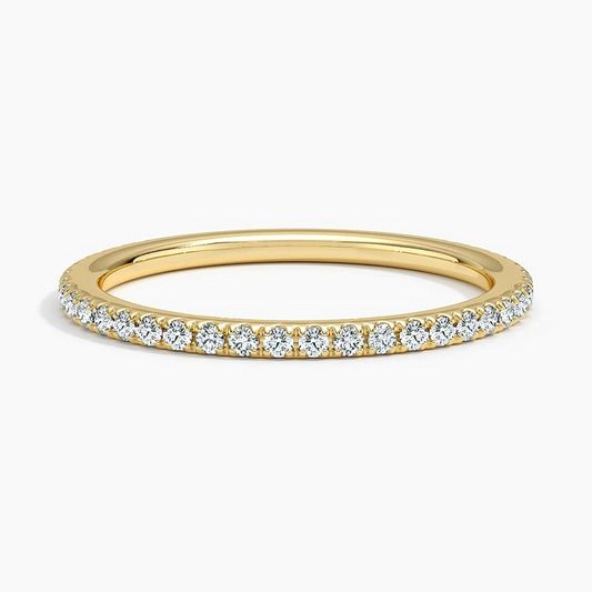0.24 CTW Lab Grown Diamond Minimalist 14k Gold Wedding Band