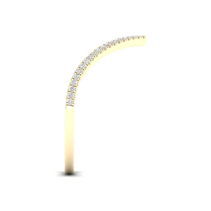 0.16Ctw Lab Grown Diamond Chevron Band