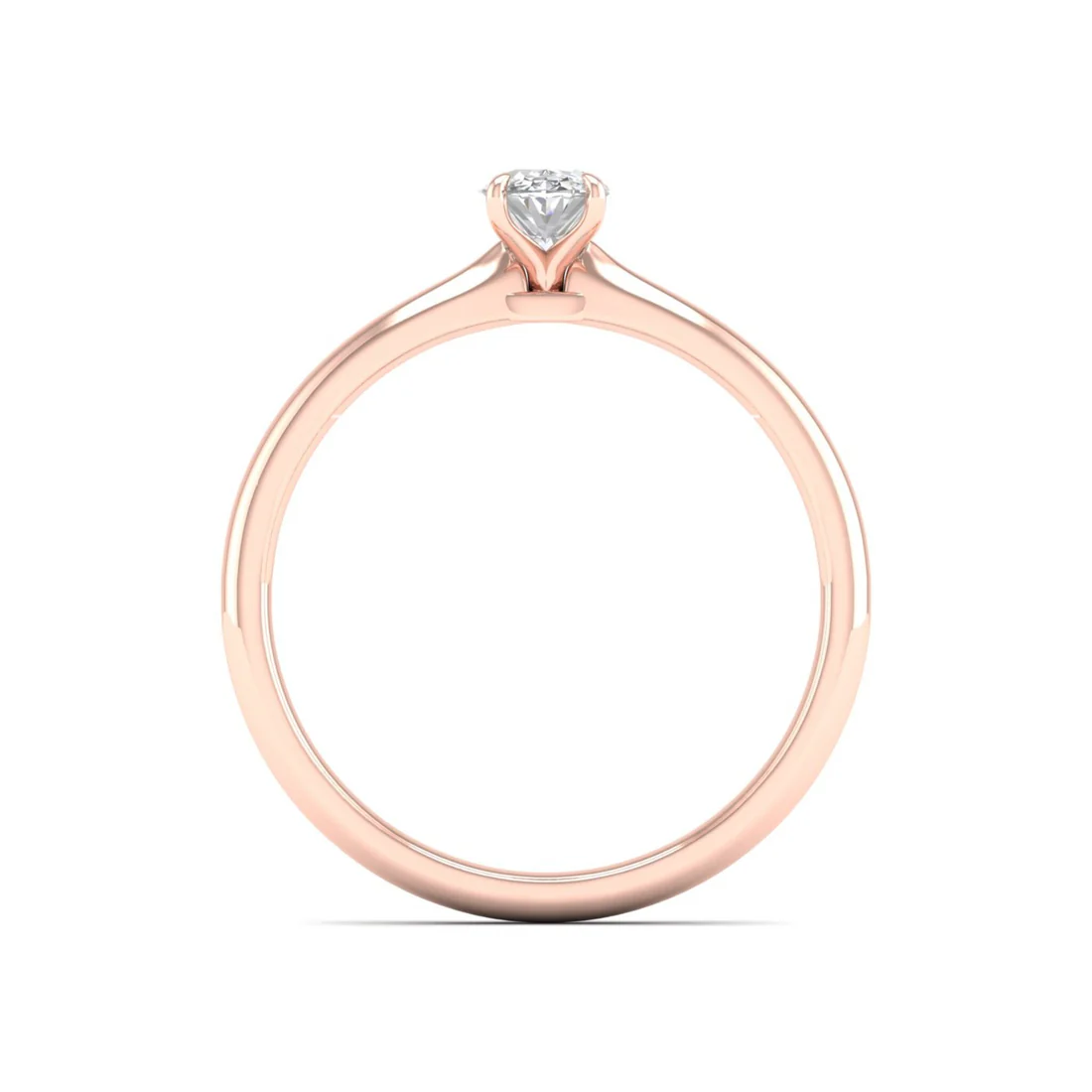 0.50 Ct Oval Lab Grown Diamond Solitaire Ring