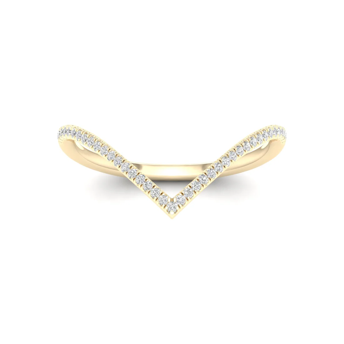 0.16Ctw Lab Grown Diamond Chevron Band