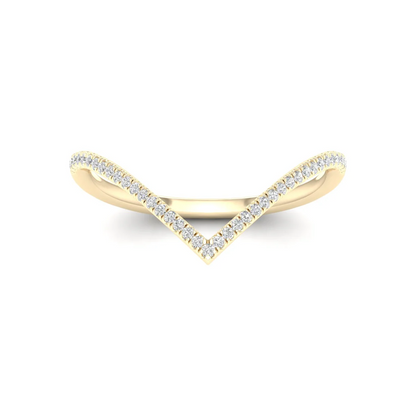 0.16Ctw Lab Grown Diamond Chevron Band