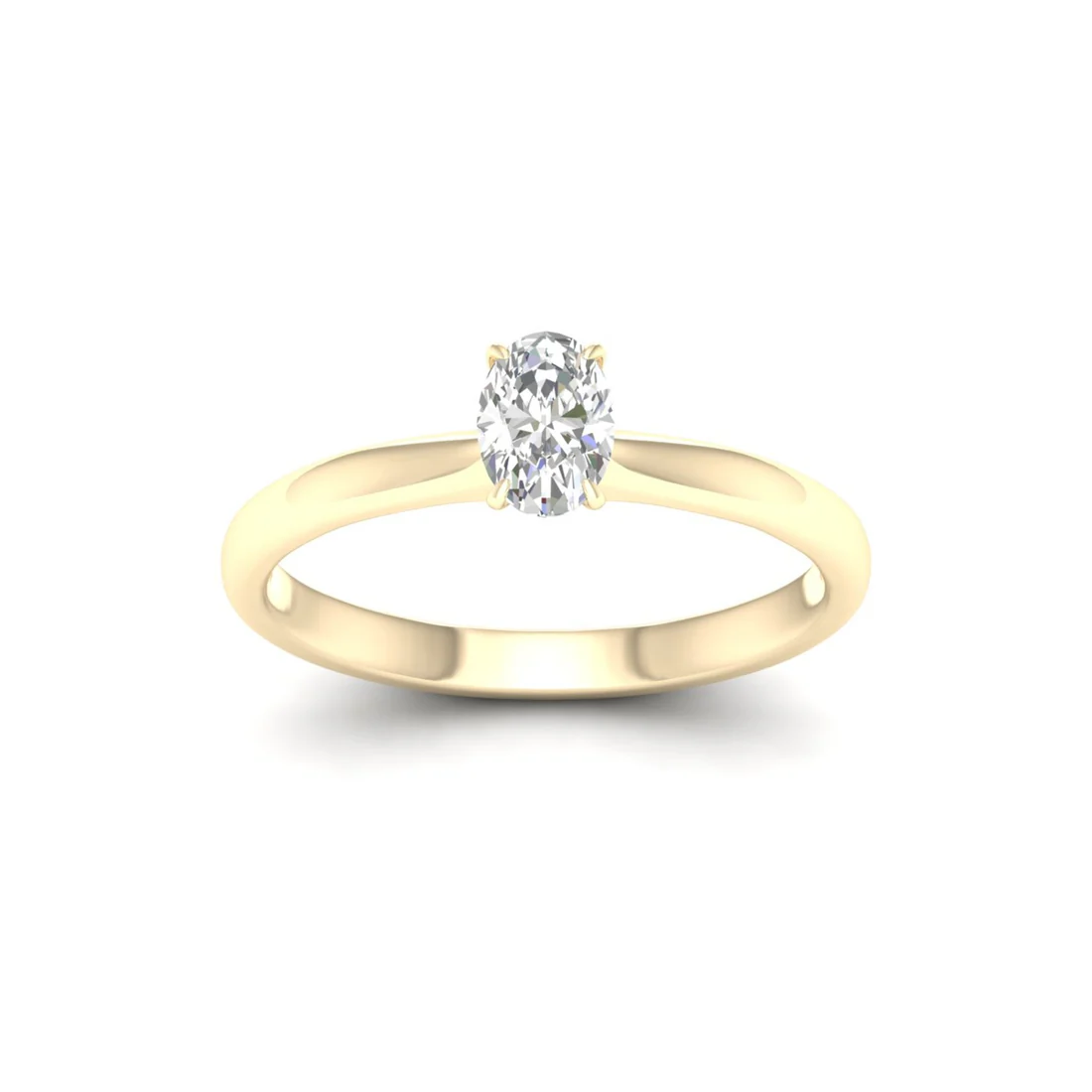 0.50 Ct Oval Lab Grown Diamond Solitaire Ring