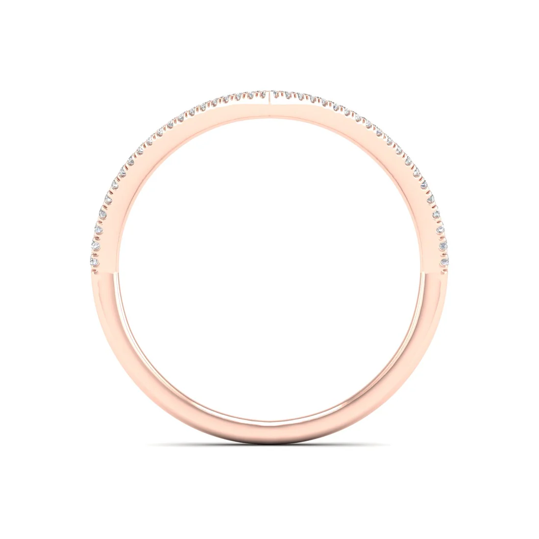 0.16Ctw Lab Grown Diamond Chevron Band