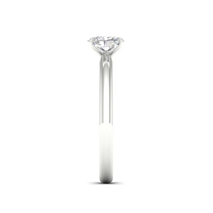 0.50 Ct Oval Lab Grown Diamond Solitaire Ring