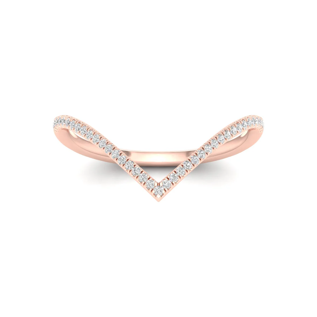 0.16Ctw Lab Grown Diamond Chevron Band