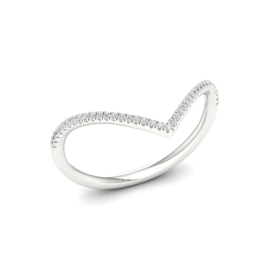 0.16Ctw Lab Grown Diamond Chevron Band