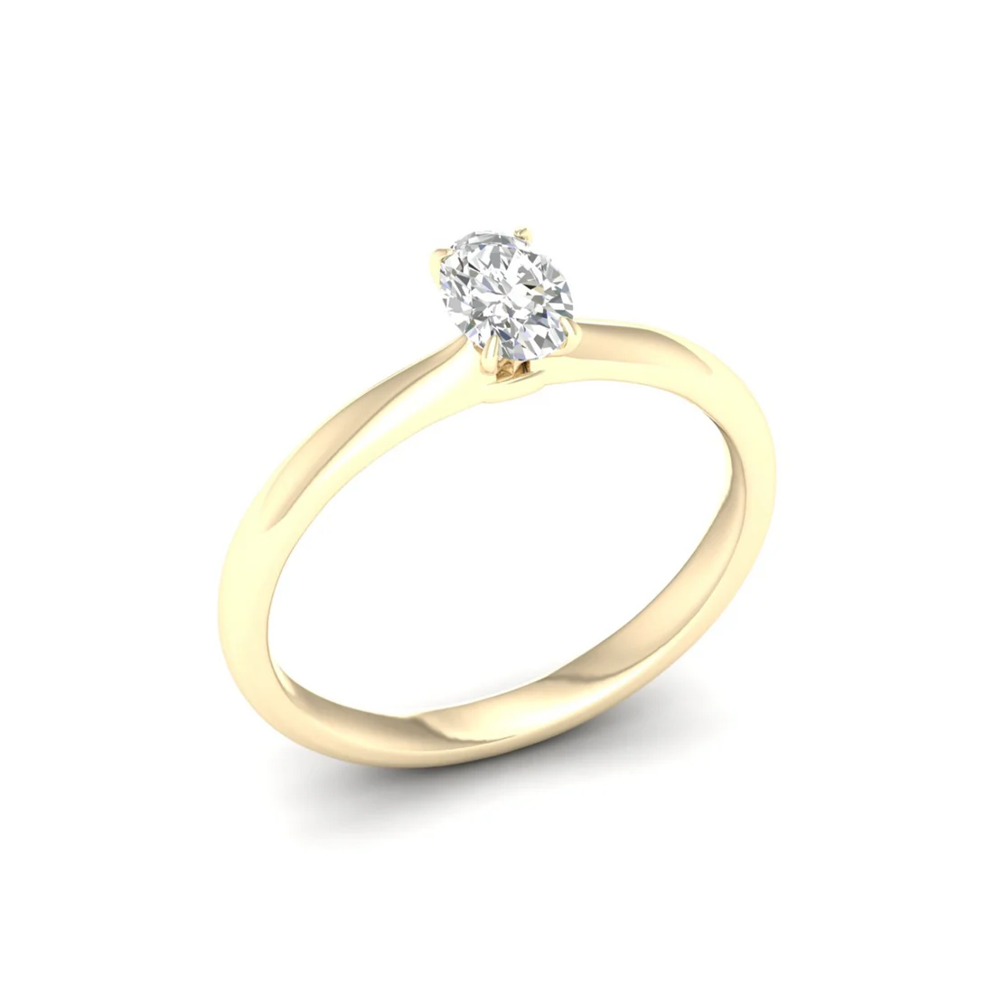 0.50 Ct Oval Lab Grown Diamond Solitaire Ring
