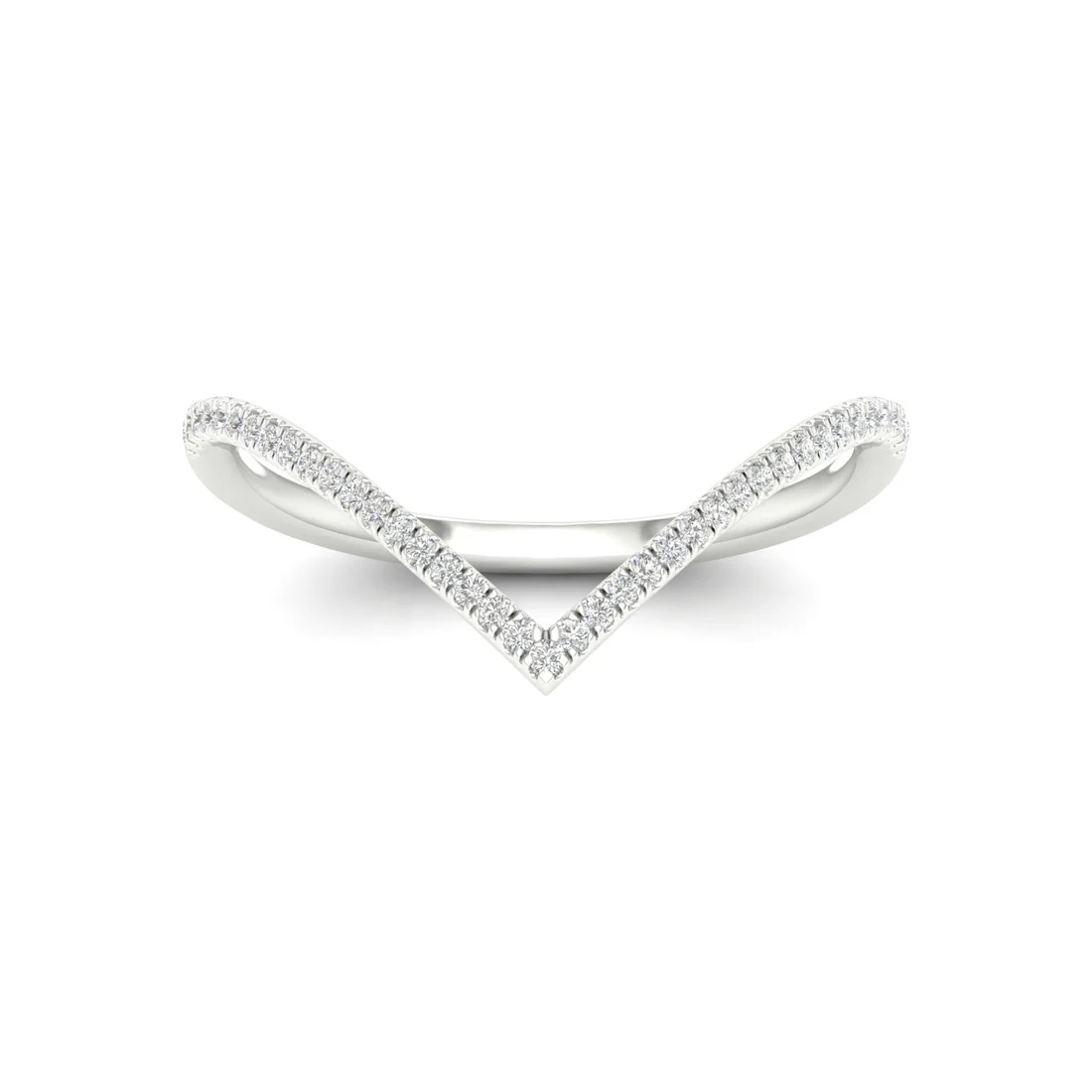 0.16Ctw Lab Grown Diamond Chevron Band