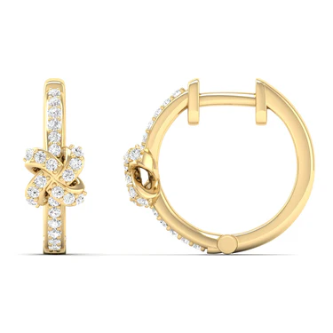 Au Noeud Ribbon Hoop Earrings