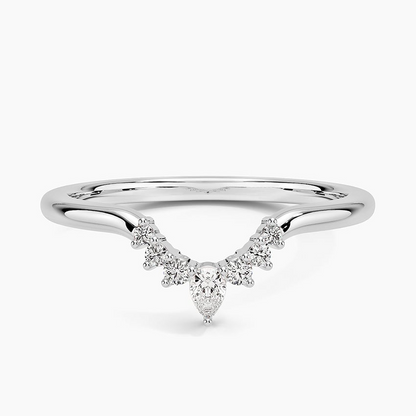 1/10 CTW Cluster Lab Grown Diamond Wedding Band For Women