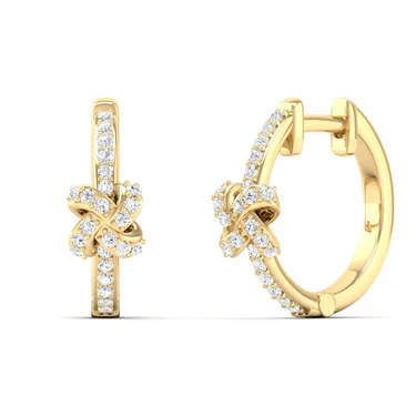 Au Noeud Ribbon Hoop Earrings