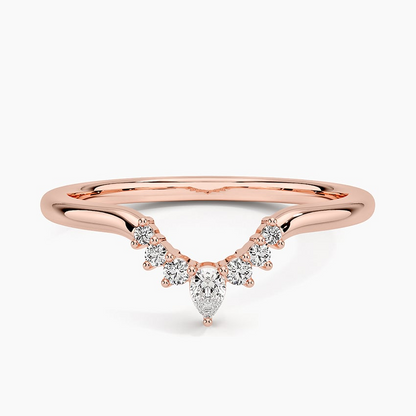 1/10 CTW Cluster Lab Grown Diamond Wedding Band For Women